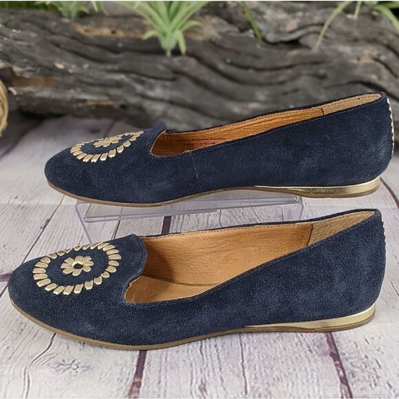 Jack Rogers Rebecca Ballet Flat - Navy Blue Suede - Picture 4 of 9